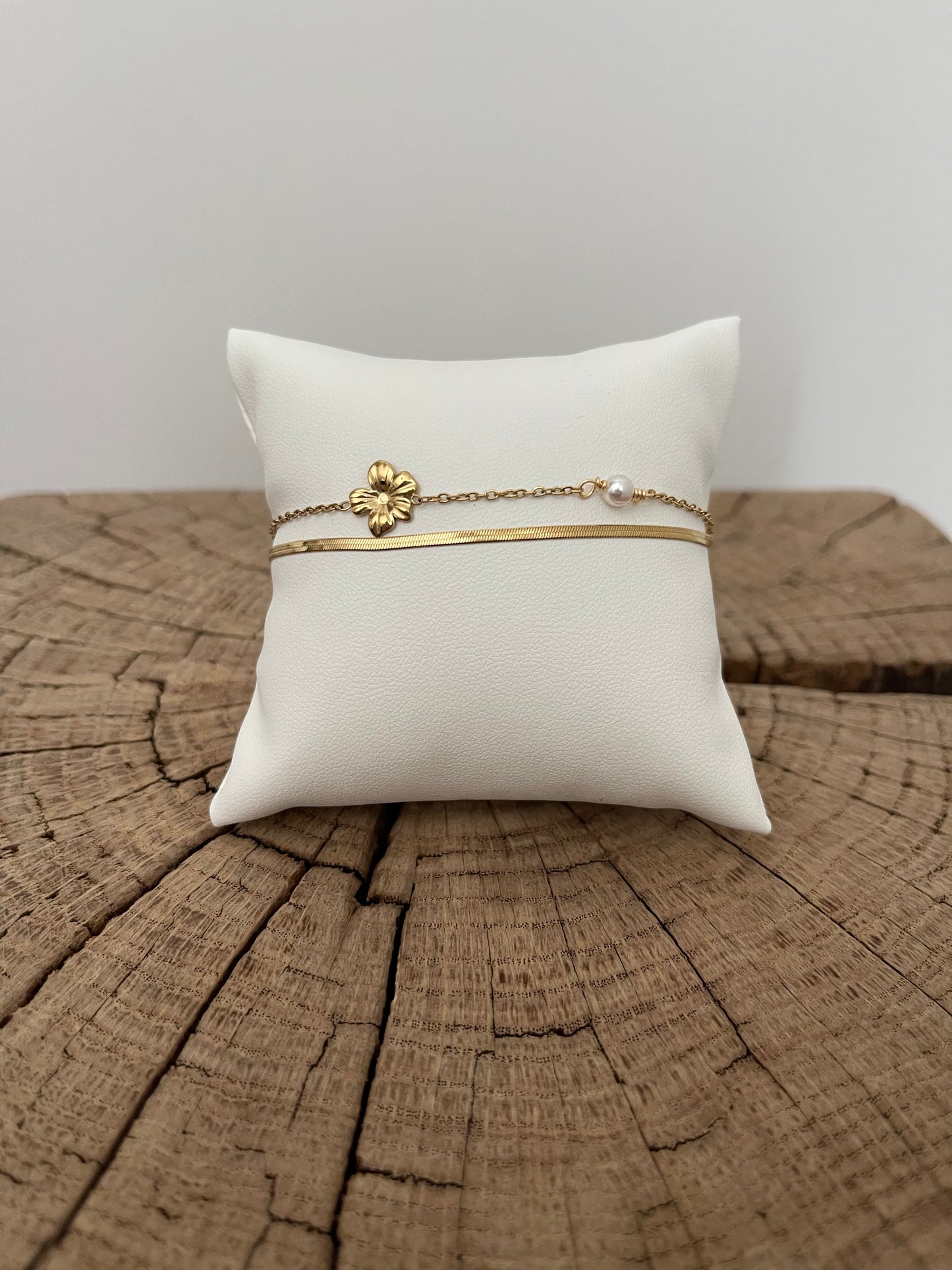 Bracelet double doré