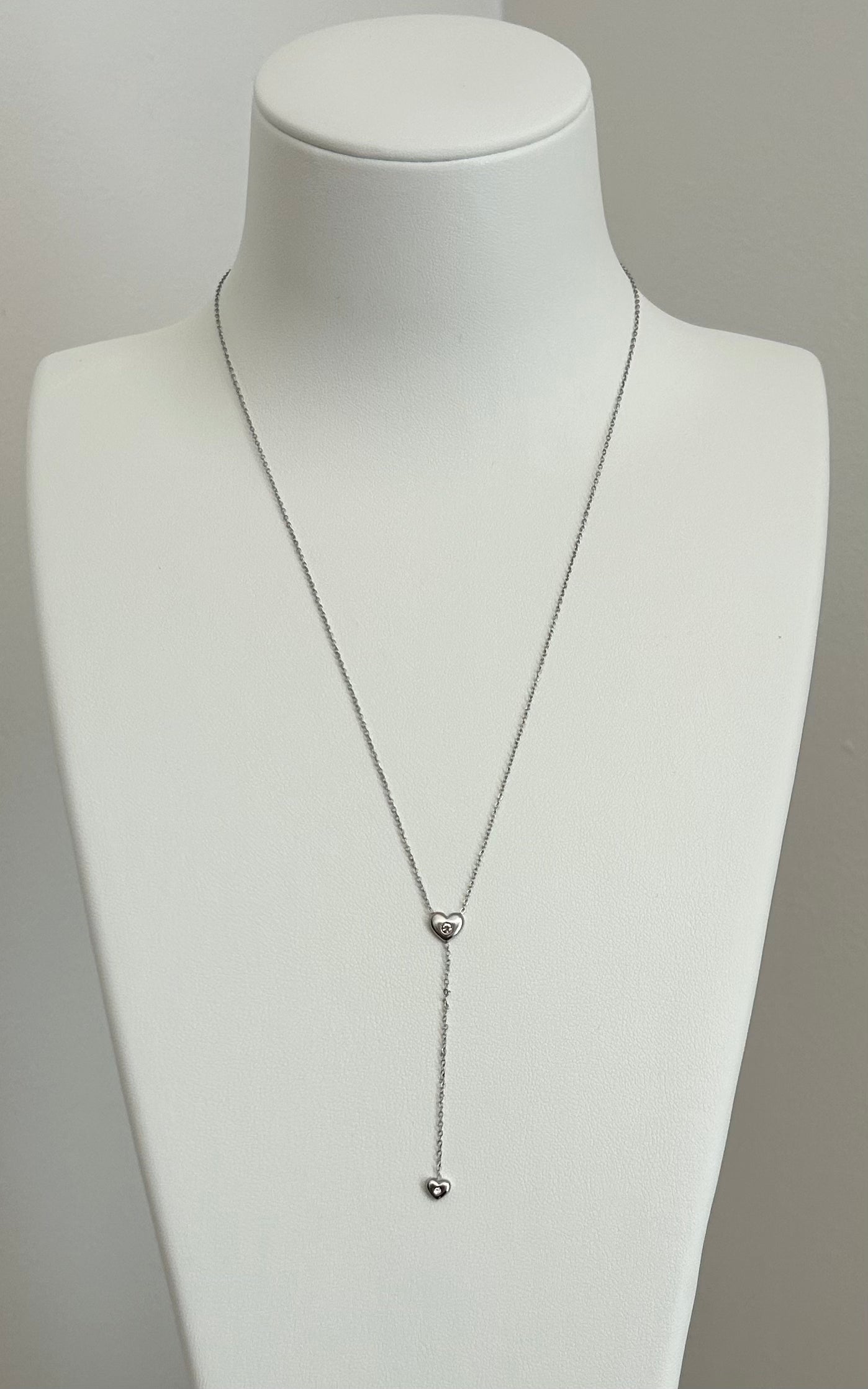 Collier argenté coeur Y