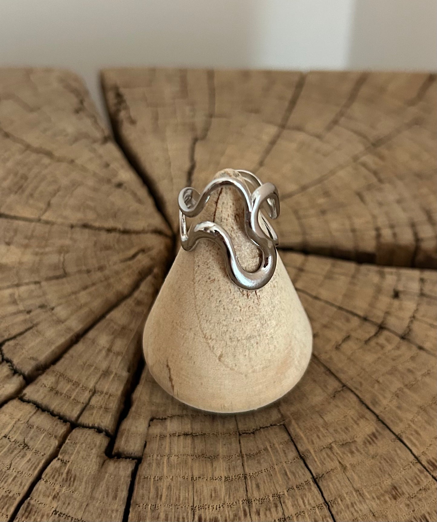 Bague argenté ajustable