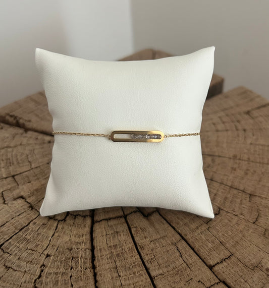Bracelet doré avec petits brillants