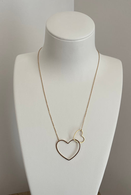 Collier coeur entrelacés