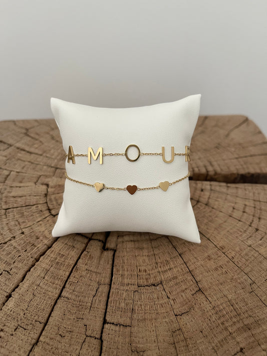Bracelet double "AMOUR"
