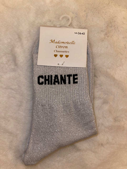 ✨ Chaussettes Pailletées "Chiante" - Taille 36/42 ✨