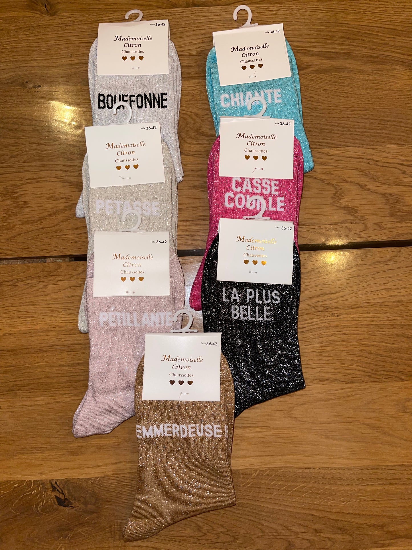 ✨ Semainier Chaussettes à Paillettes - 7 Paires ✨